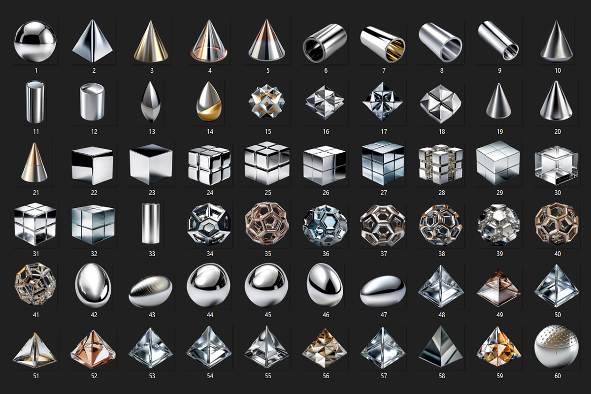 Geometrica: 3D Geometric Shapes, an Object Graphic by RDShop (Photo 8 of 9)