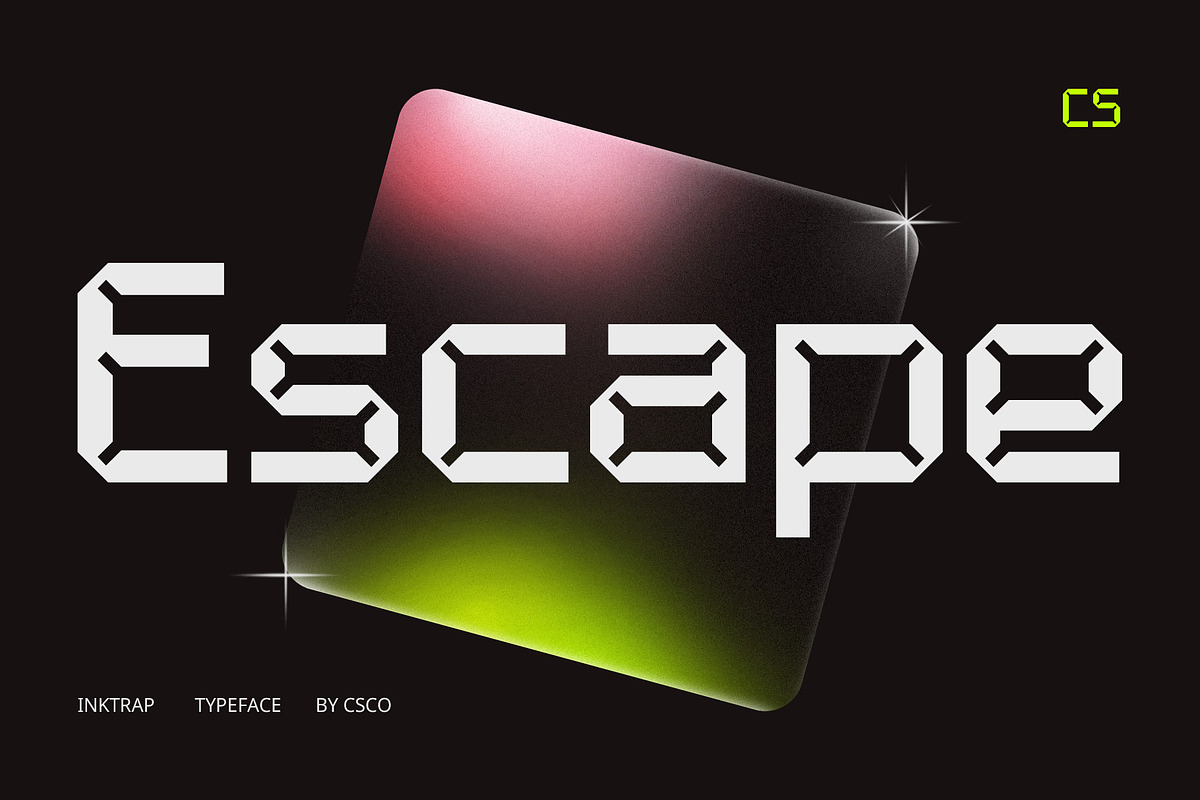 CS Escape – Inktrap Font, a Sans Serif Font by Craft Supply Co. (Photo 1 of 8)