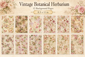 Vintage Botanical Herbarium Junk