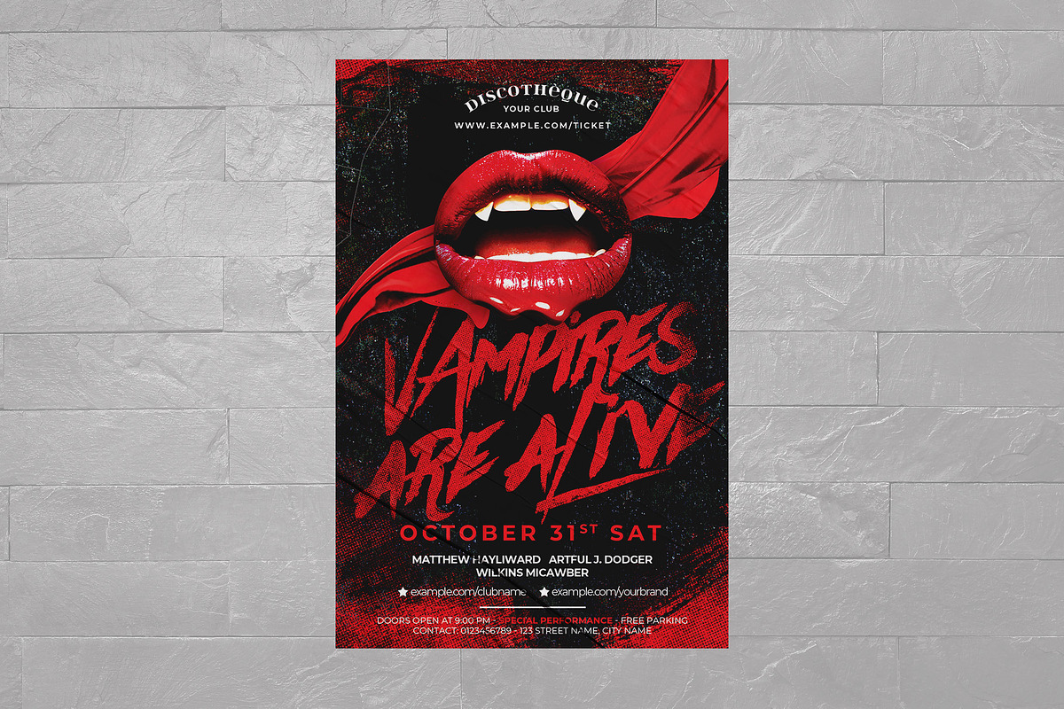 Halloween Vampire Flyer Template, a Flyer Template by BrandPacks (Photo 3 of 4)