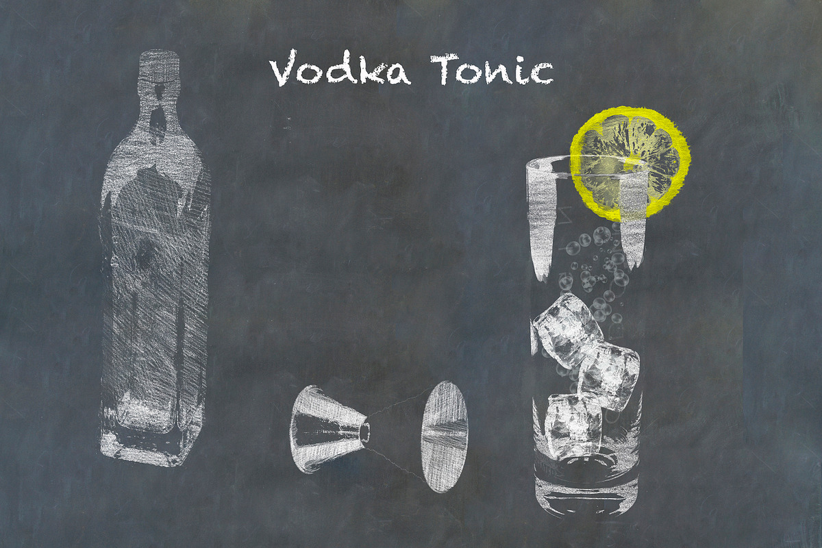 Classic Cocktail Chalkboard Sketches, an Object Illustration by karenfoleyphoto (Photo 29 of 30)