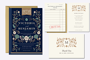 Vintage Library Wedding Suite, an Invitation Template by origamiprints (Thumbnail 1 of 3)