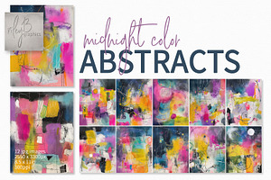 Midnight Color Abstract Paintings