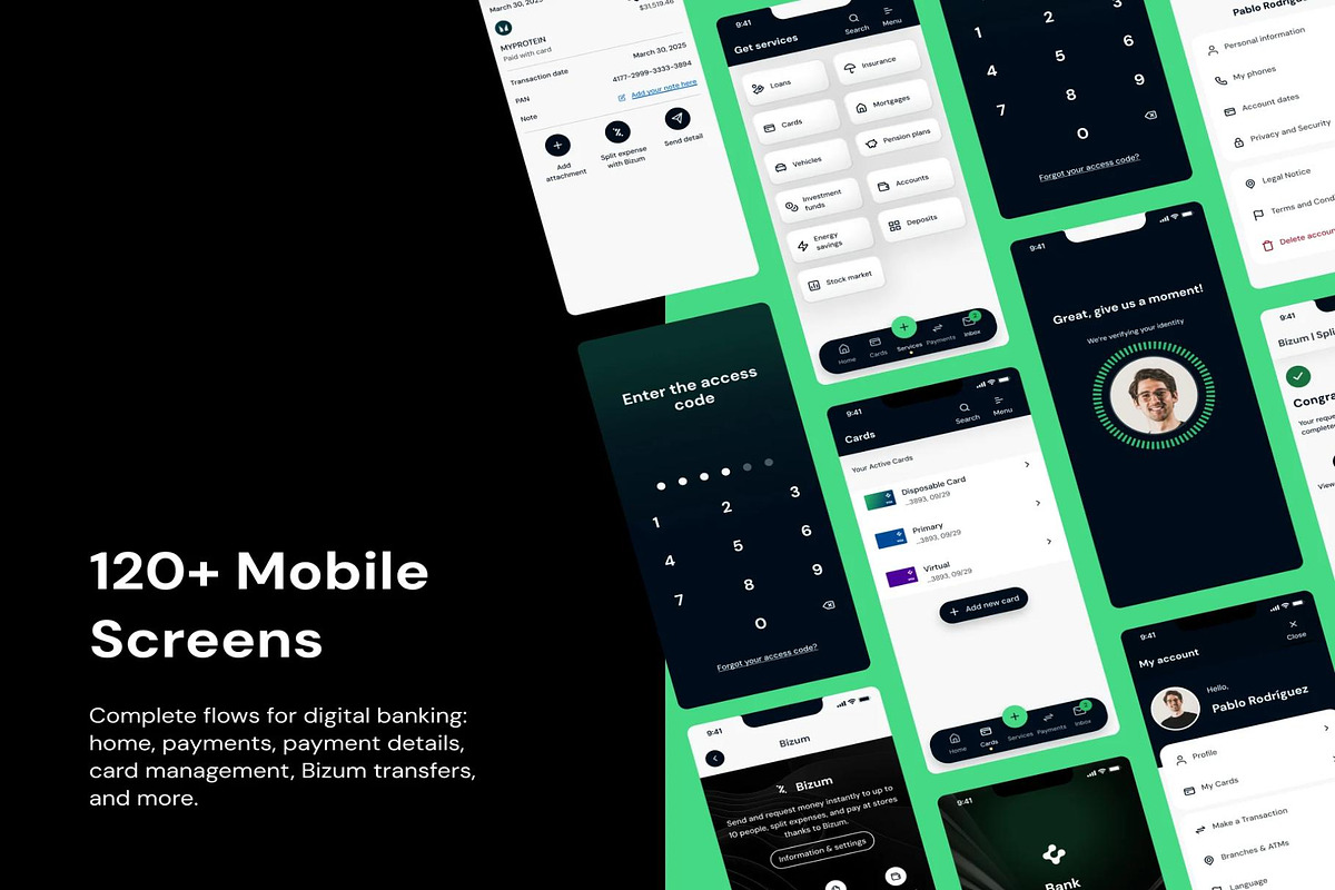 Bank App UI Kit – Modern Finance UI, an UI Kit Template by Creative Perspective (Photo 2 of 6)