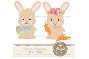 Easter Bunny Digital Paper & Clipart, a Pattern Graphic by JennyL Designs (Thumbnail 3 of 7)