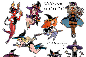 Halloween Witches Set