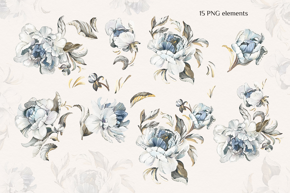 PEONIES floral seamless patterns, a Pattern Graphic by Lisima (Photo 7 of 14)