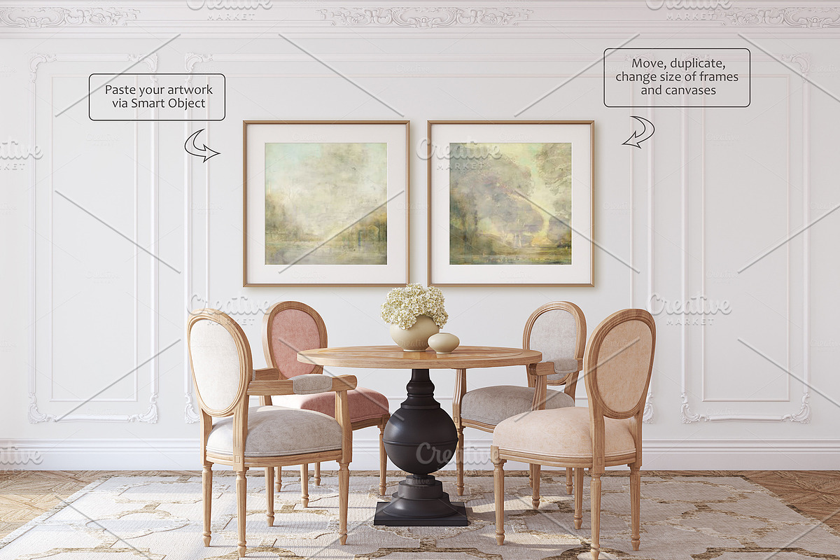 FRENCH STYLE Wall&Frame Mockups, a Poster Template by MyHomeMockups (Photo 7 of 12)