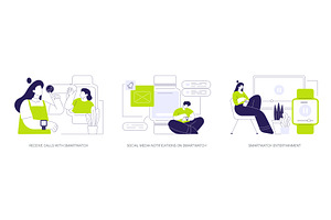 Smartwatch online communication, a Technology Illustration by Visual Generation