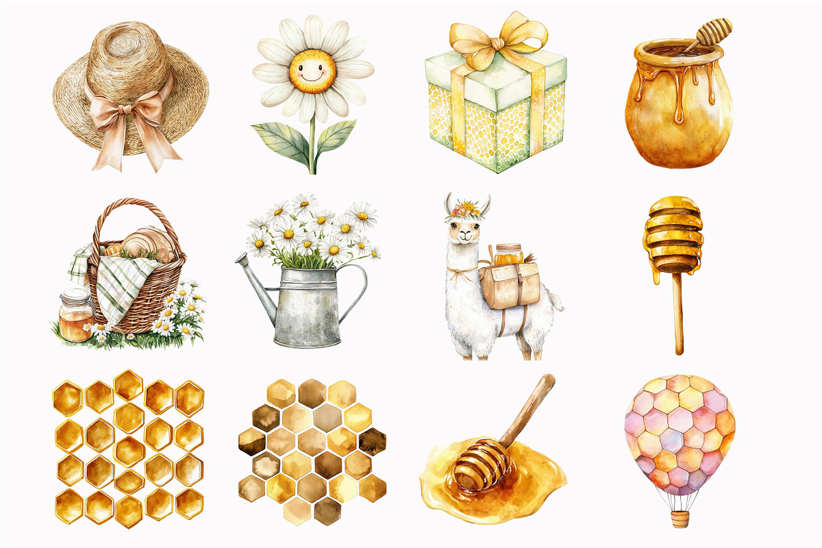 Watercolor Baby Bee Clipart, a Seasonal Illustration by Design Market (Photo 4 of 4)