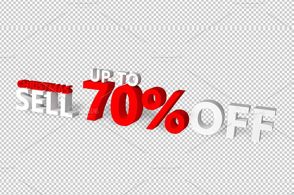 Christmas Sell 3D Render