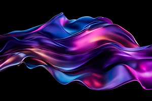 Abstract Flowing Silk Fabric in Vibrant Colors, a Background Photo by Ales Munt