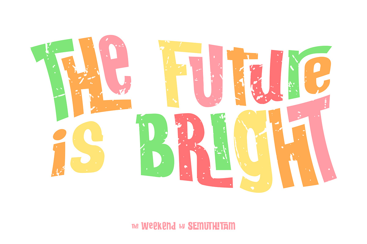 The Weekend Display Font, a Font by SemutHitam Creative (Photo 8 of 15)