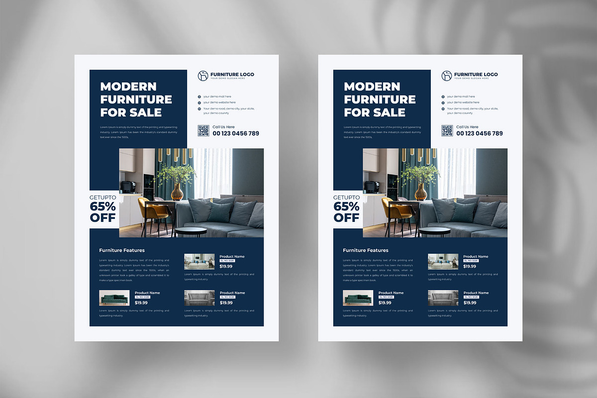 Furniture sale flyer layout design, a Flyer Template by Tanmoy Topu (Photo 5 of 6)