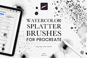 Watercolor Splatter Brushes, a Brush Add-On by Julia Dreams (Thumbnail 1 of 5)