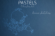 Pastel brushes kit for AI, a Brush Add-On by Leo Studio Design Lab (Thumbnail 3 of 7)