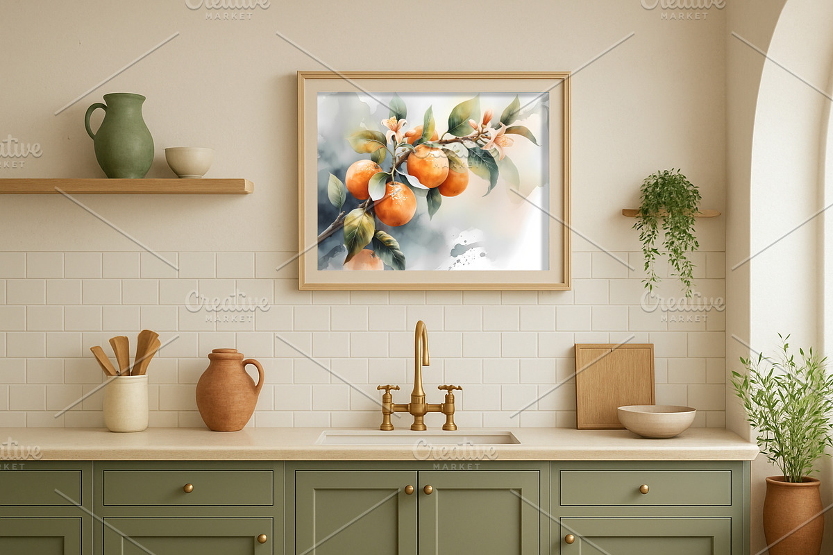 Watercolor Oranges Blosson print, a Background Graphic by Floraphoria (Photo 6 of 11)