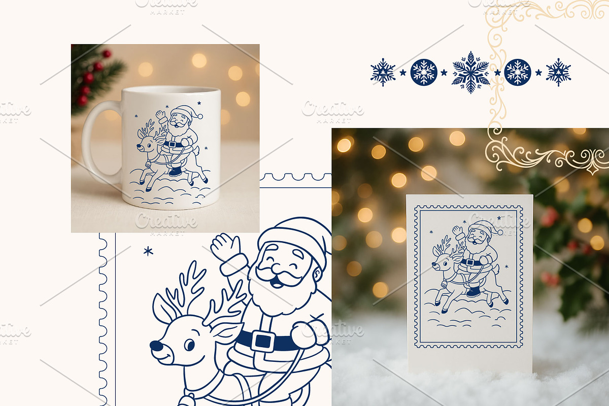 Christmas Clipart for Cards & Prints, a Person Illustration by SvetaGallery (Photo 4 of 4)