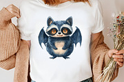Watercolor Cute Evil Animals Clipart, an Illustration by Canvas Craft (Thumbnail 5 of 7)
