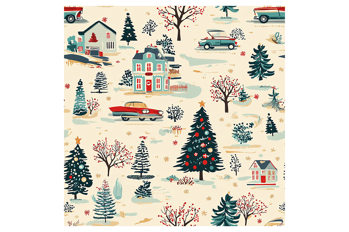 Vintage Holiday 2 Digital Paper, a Pattern Graphic by Chromolume Studio (Photo 12 of 28)