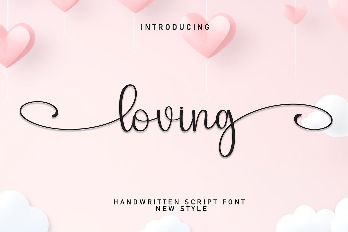 Loving | Script Font, a Handwritten Font by Scratchones (Photo 1 of 9)