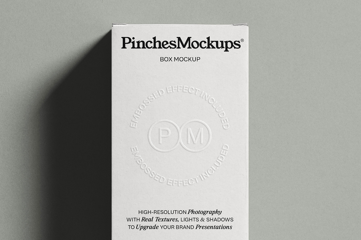 Embossed Box Mockup PMBM21, a Packaging Mockup by PinchesMockups© (Photo 2 of 8)