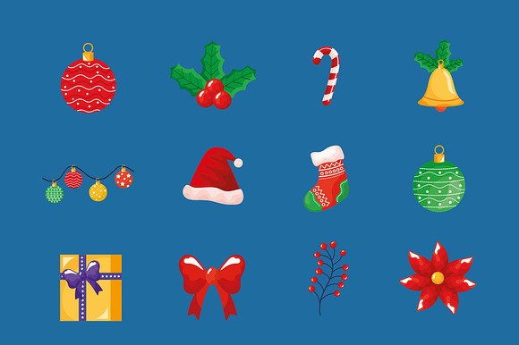 Christmas Elements Illustration Set preview 2