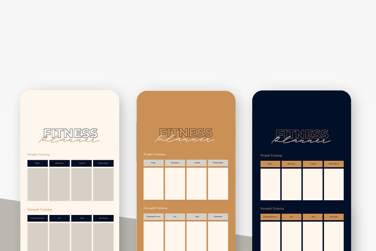 PLR Fitness Planner, a Stationery Template by Brand Your Biz Co. (Photo 3 of 8)