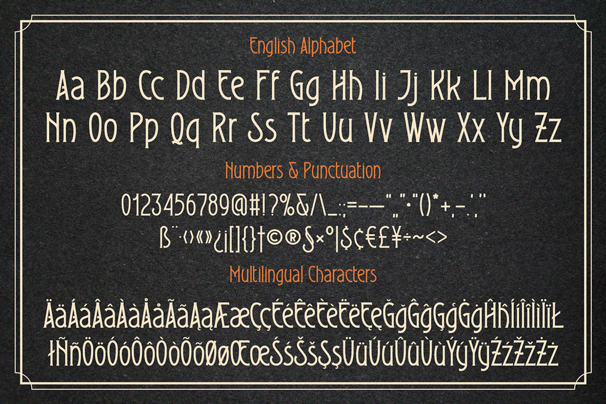 Heritager ArtDeco Ligature Font, a Serif Font by JumboDesign (Photo 3 of 6)