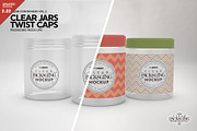 Clear Food Jars Packaging Mockup, a Cups & Container Mockup by INCDesign (Thumbnail 1 of 7)