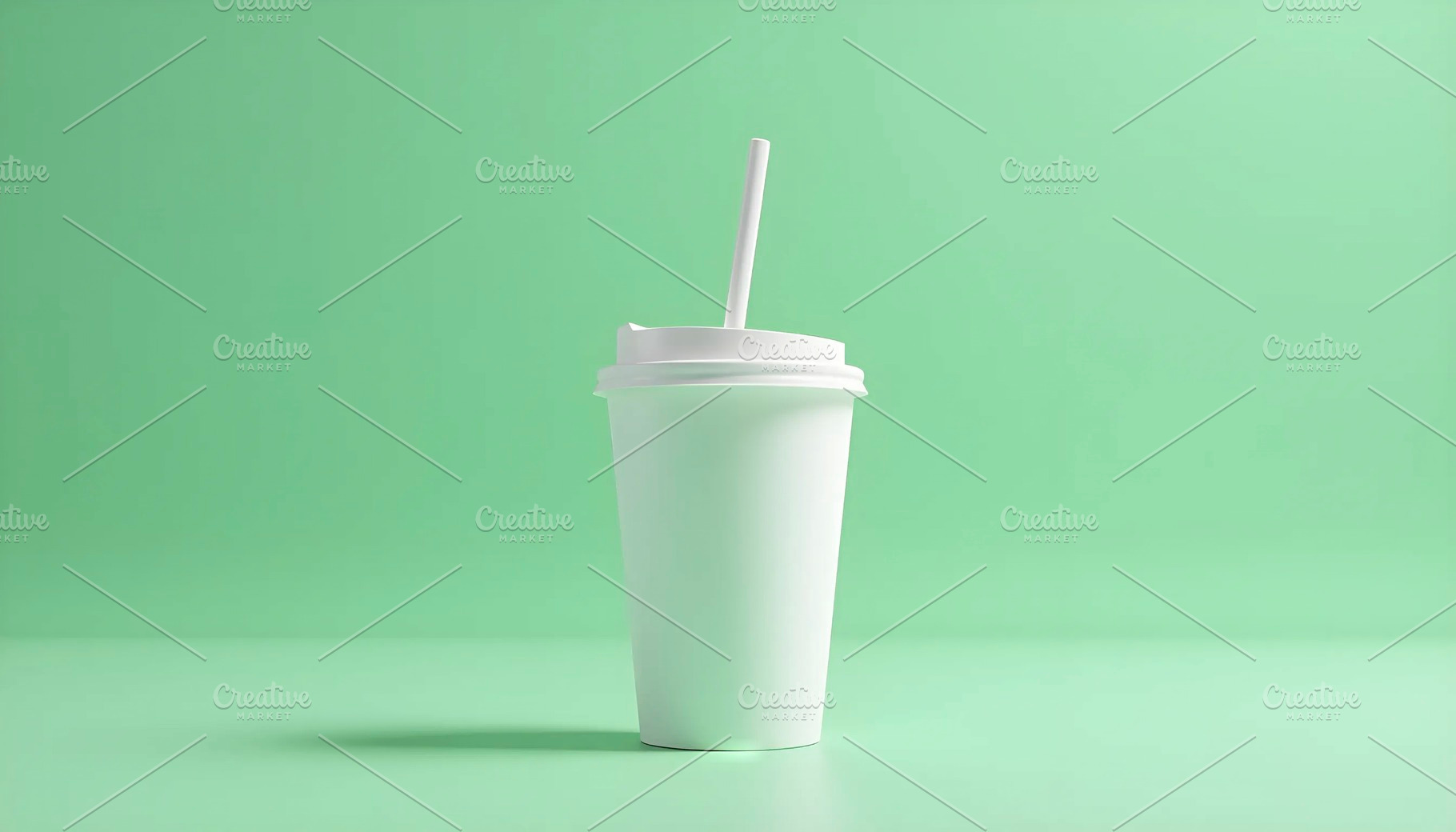 Mockup of a takeaway drink cup with, a Photo by LOGOCREATIVE