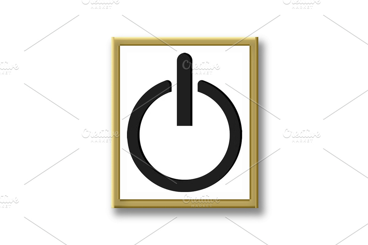 Vector illustration of power button, an Outline Icon by RODINA (Photo 3 of 3)