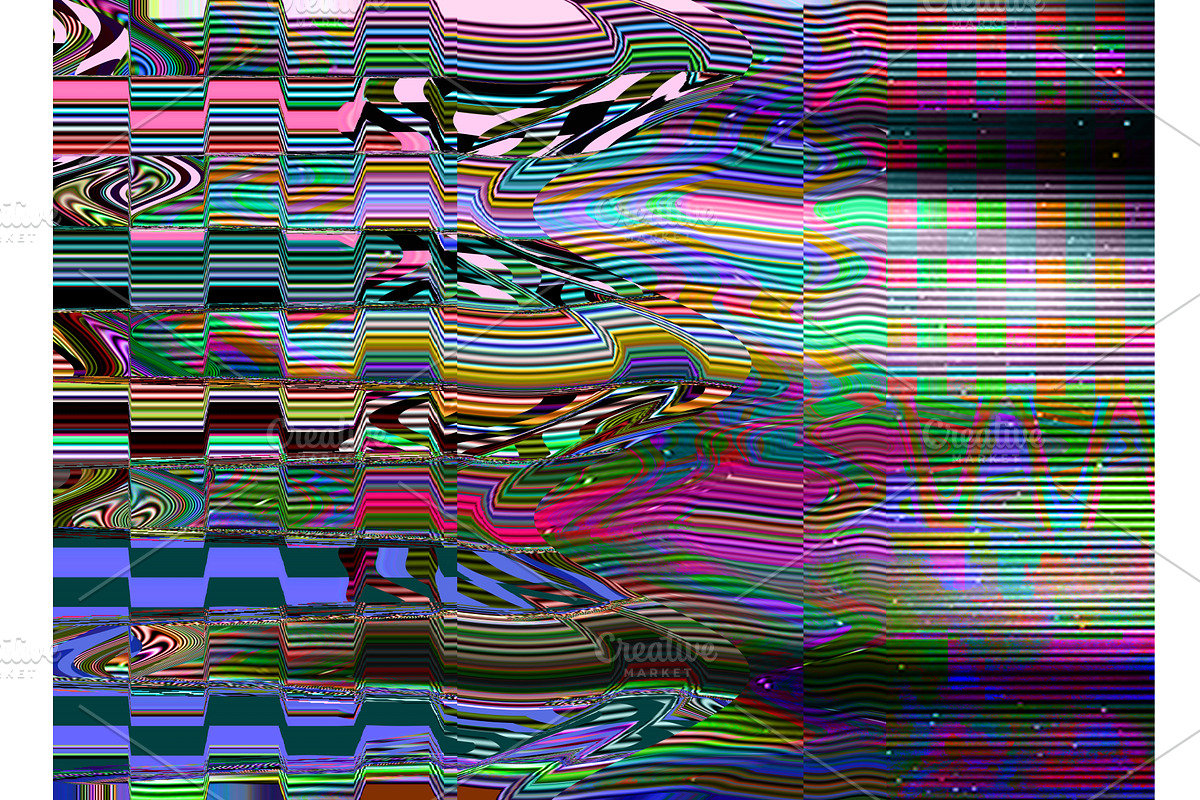 Glitch TV Noise Photo Background, a Technology Illustration by Wittmann