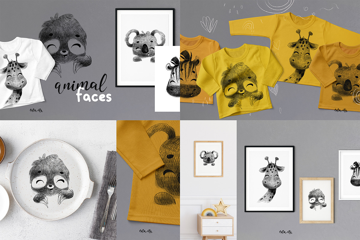 KIDS BUNDLE 4 IN 1, an Animal Illustration by tata_ota (Photo 2 of 5)