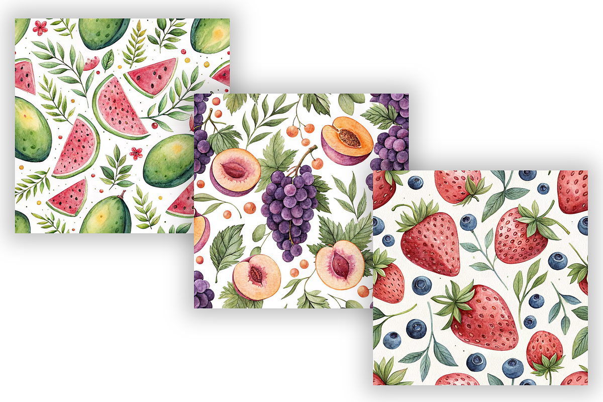 Fruit Seamless Pattern Digital Paper, a Pattern Graphic by FloridPrintables (Photo 5 of 9)
