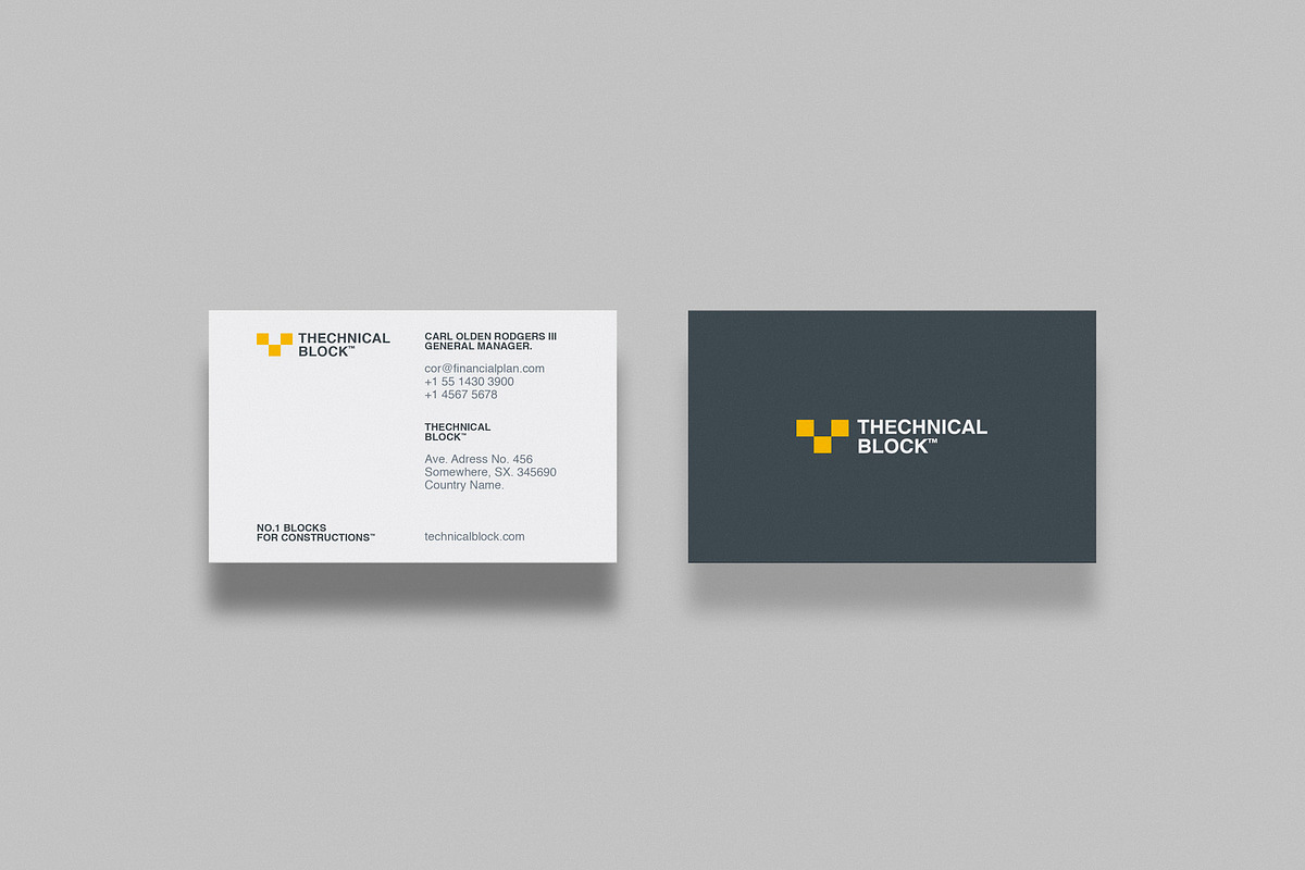 Business cards template: T-block, a Business Card Template by Srg® (Photo 1 of 4)