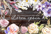 Floral Watercolor Graphic Set, an Illustration by Tamaretto (Thumbnail 4 of 7)
