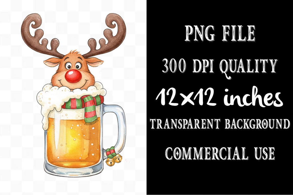 Christmas Beer Sublimation Bundle, an Illustration by Designking (Photo 4 of 5)