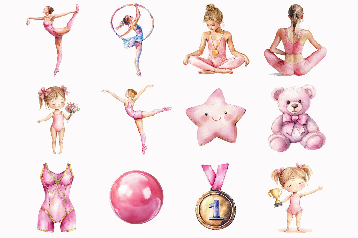 Gymnastics Clipart, an Illustration by Design Market (Photo 4 of 5)