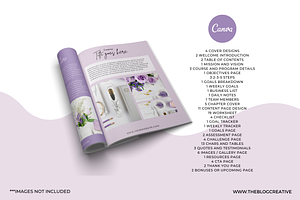 Lively Purple, Ebook Workbook Canva