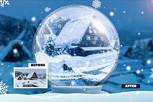 Snow Globe Photo Effect