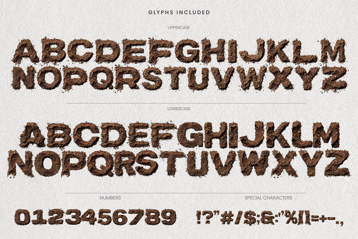 Dirt - An Eco Friendly Mud Font, a Font by AndrewPixelType
