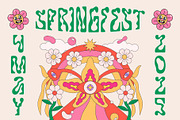 CS Grained – Psychedelic Font, a Sans Serif Font by Craft Supply Co. (Thumbnail 2 of 8)
