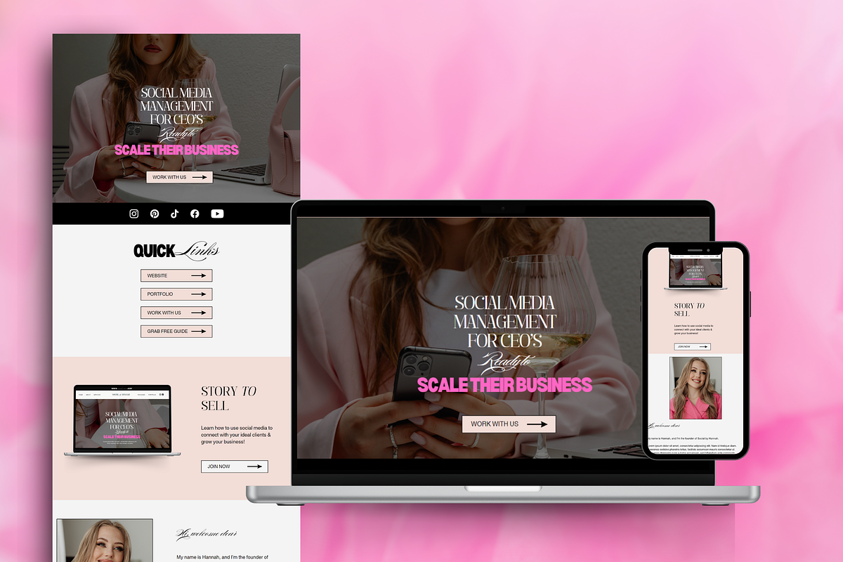 Social Media Manager Website Bundle, a Landing Page Template by My Template Studio (Photo 13 of 18)