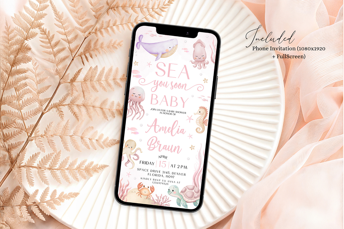 Under The Sea Invite and Phone Evite, an Invitation Template by Digital_Mind (Photo 3 of 4)
