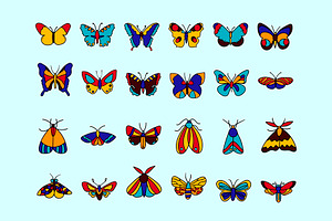 Butterflies Vector Illustrations