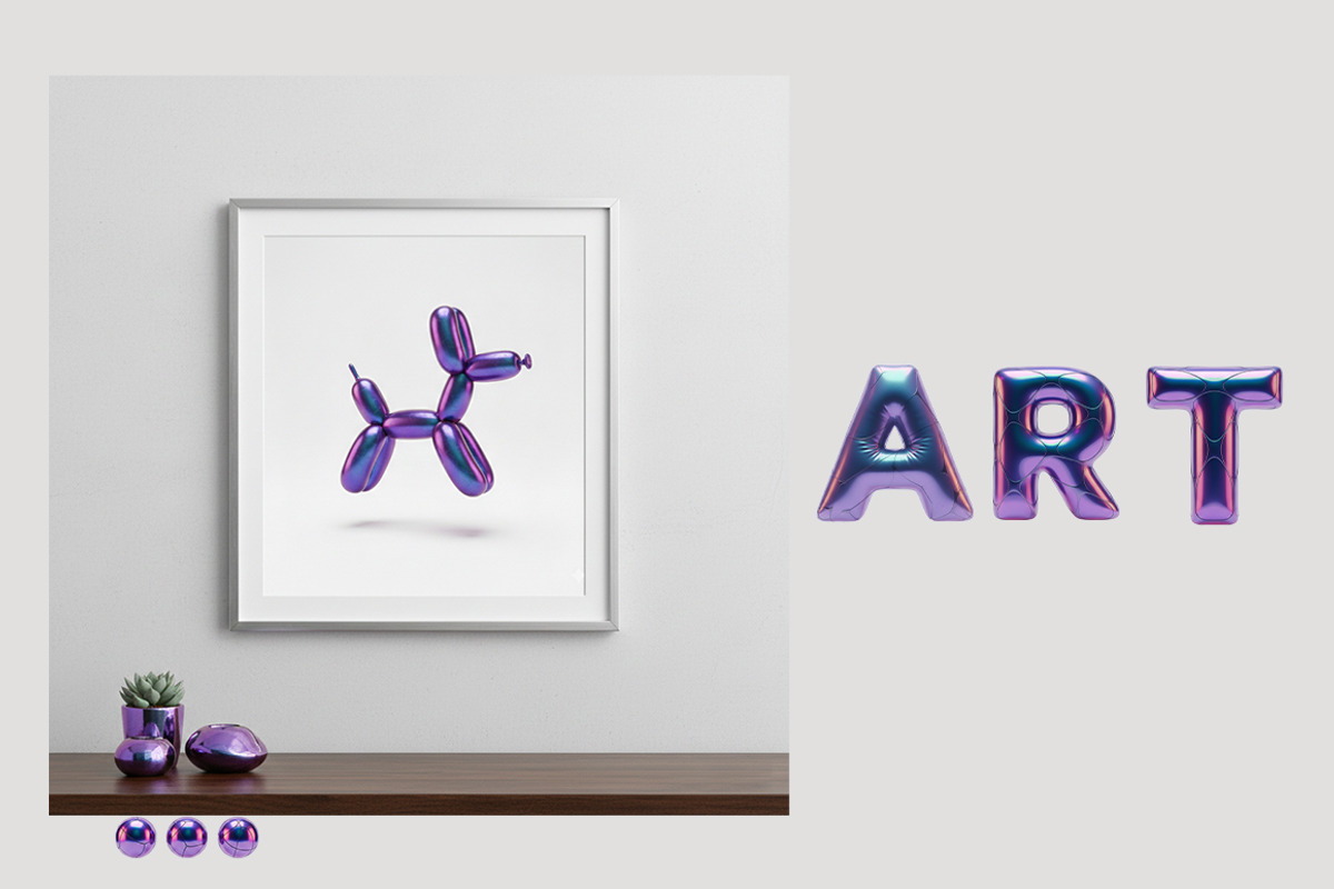 Cyber Party 3D Alphabet –Iridescent, an Illustration by 3d_model_tifotizi (Photo 2 of 4)