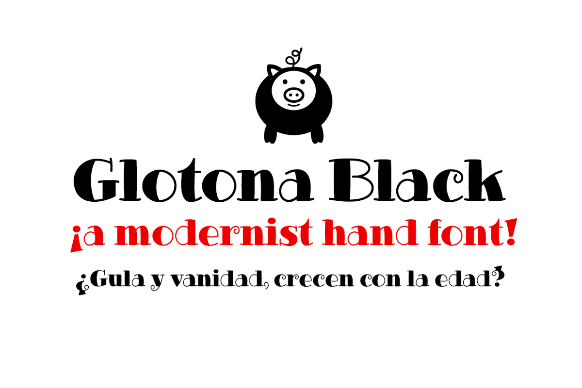 Glotona Black & White fonts preview 6