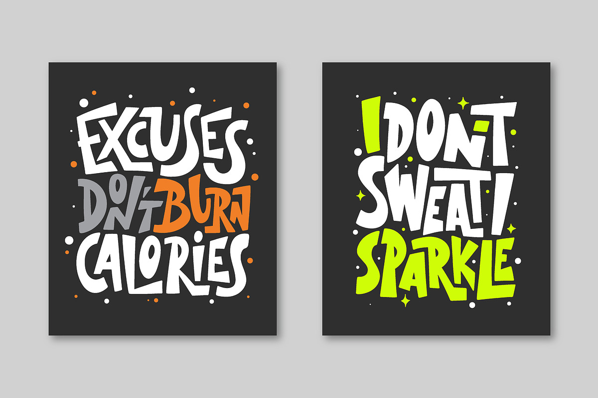 Gym & fitness lettering and posters, a Food Illustration by Akimo Mia (Photo 11 of 11)