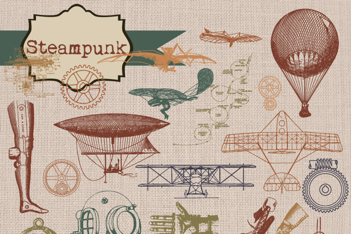Steampunk Clipart & Brushes